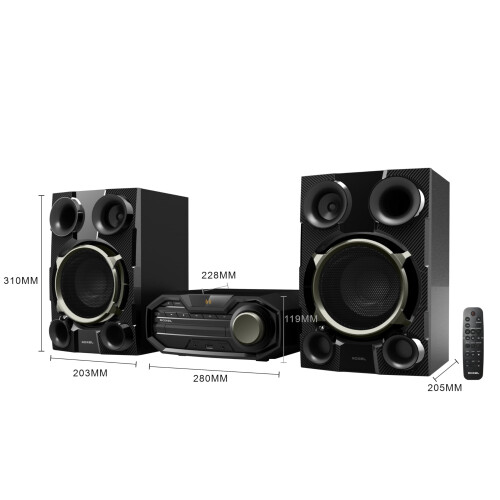 Roxel Roxel Roar CD Player Mini Hi-Fi System, 100W Speak 2