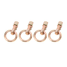 4 piezas L Track O-Ring Stud Fitting Bronce dorado