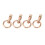 4 piezas L Track O-Ring Stud Fitting Bronce dorado 1