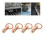4 piezas L Track O-Ring Stud Fitting Bronce dorado 12