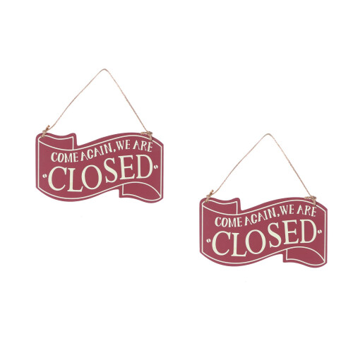 2Pièces Plaque Bois Rouge Double Face Pour Décor Porte 1