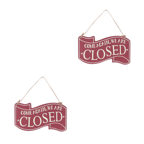 2Pièces Plaque Bois Rouge Double Face Pour Décor Porte 2