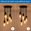 ANWIO Ceiling Lights Fitting,5 Lights Ceiling Lights with E27 Base,Black Kitchen Light Fixture,Pendant Light Fitting,Flush Fitting Ceiling Light for 4