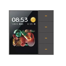Tuya Zigbee 3.5 Inch Wall Touch Screen 4 Groups 8-Way Scene Sensor Dimming Home C