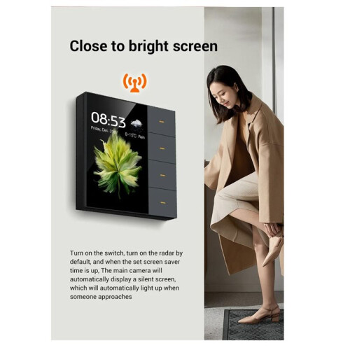 Tuya Zigbee 3.5 Inch  Wall  Touch Screen 4 Groups  8-Way Scene  Sensor Dimming   Home C 2