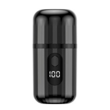Electric Shaver Portable USB Rechargeable Shaver Pocket Travel Shaver Washable Portable Cordless Trimmer Black