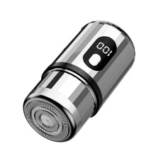 Electric Shaver Portable USB Rechargeable Shaver Pocket Travel Shaver Washable Portable Cordless Trimmer Silver