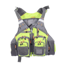 Colete Salva-Vidas de Pesca Colete Esportes Ao Ar Livre Fly Swimming Colete Ajustável Equipamento de Pesca Fluorescente Verde