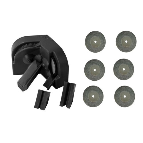Black Multi-Functional Drill Bit Sharpener Tool with 6 Pcs Grinding Wheels 1