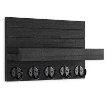 Key Holder for Wall, Decorative Key and Mail Holder with Shelf Has Large Hooks for Bags, Coats, Umbrella