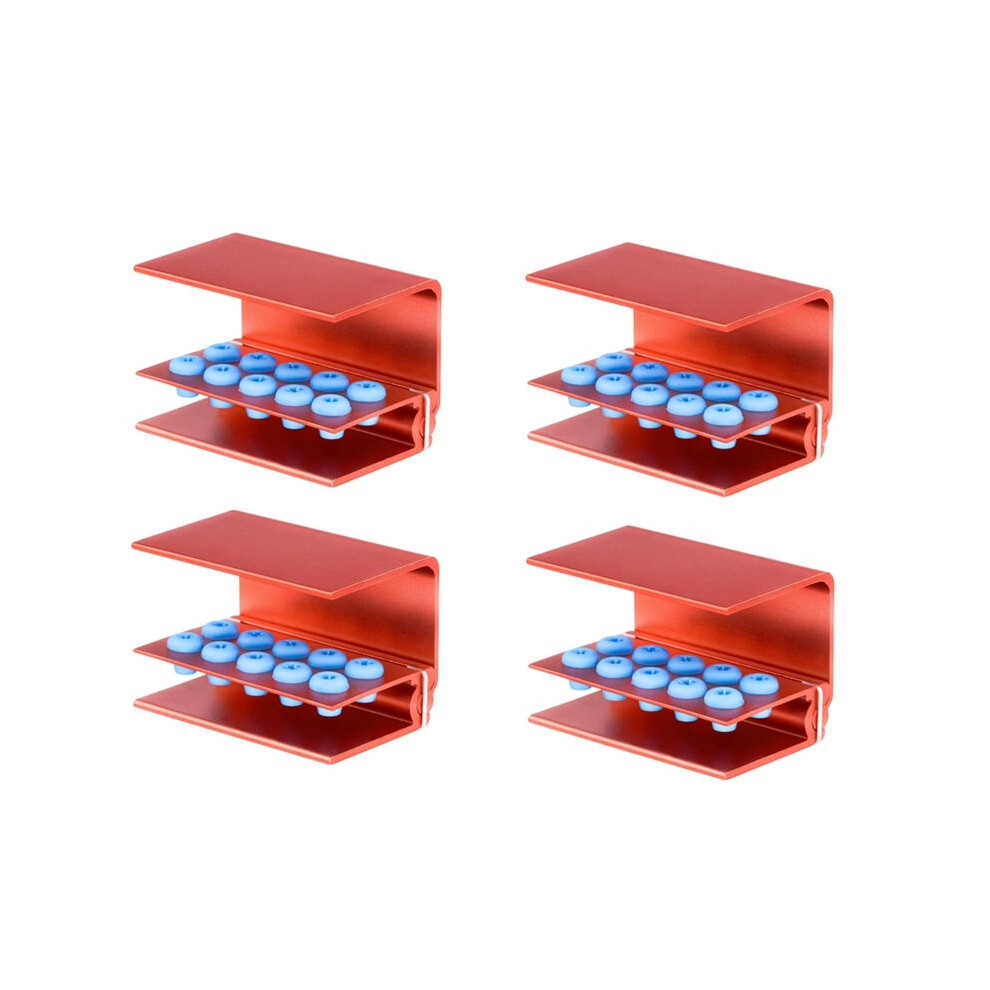 4Pc/Set 10 Holes Burs Holder Block Case For Ca/Ra&Fg Autoclavable Burs Holder With Silicon Cover Red 6031092542752