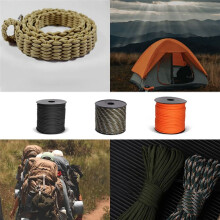 50m Polypropylene 7-Core 4mm Umbrella Rope Outdoor Camping Emergency Tent Canopy Rope Windproof Rope DIY Braided Rope C