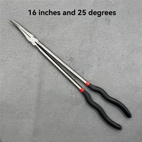 Alicate de Ponta Fina de 16 Polegadas e 400 mm, Além de Alicate de Boca Longa para Reparo de Automóveis, Alicate de 90 e Braçadeira de Cabo Longo 1