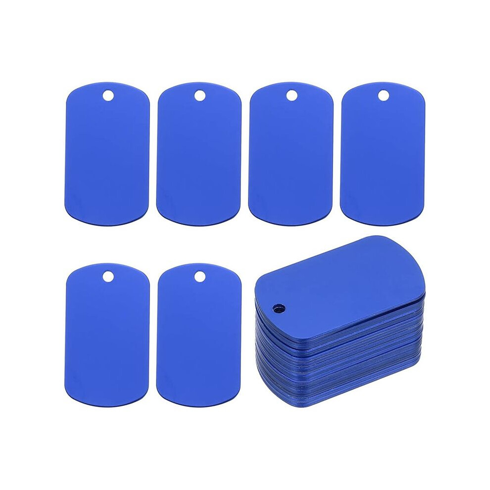 Metal Engraving Blank Tags, 60 Pcs Rectangle Aluminum Blank Tags Metal Diy Tag With Hole For Engraving Stamping Jewelry 6033906221044