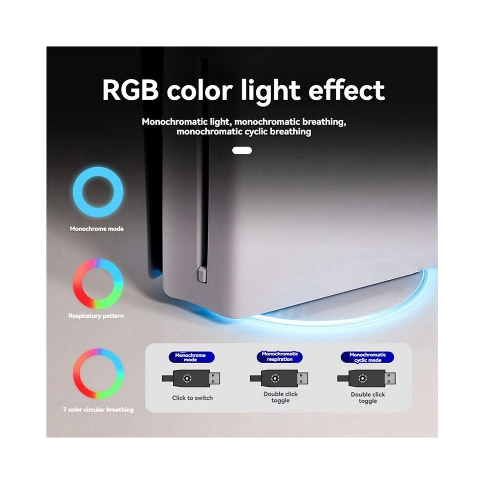 Rgb Vertical Stand For Ps5 & Ps5 Slim Plug And Easy Snap-In Installation Rgb Lighting Disc & Digital 4713191162049