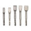 5PCS Hammer Pick Scraping Chisel Set Wall Slotting Masonry Concrete Drill Bit Tile Flat Point Chisels Square Handle 1