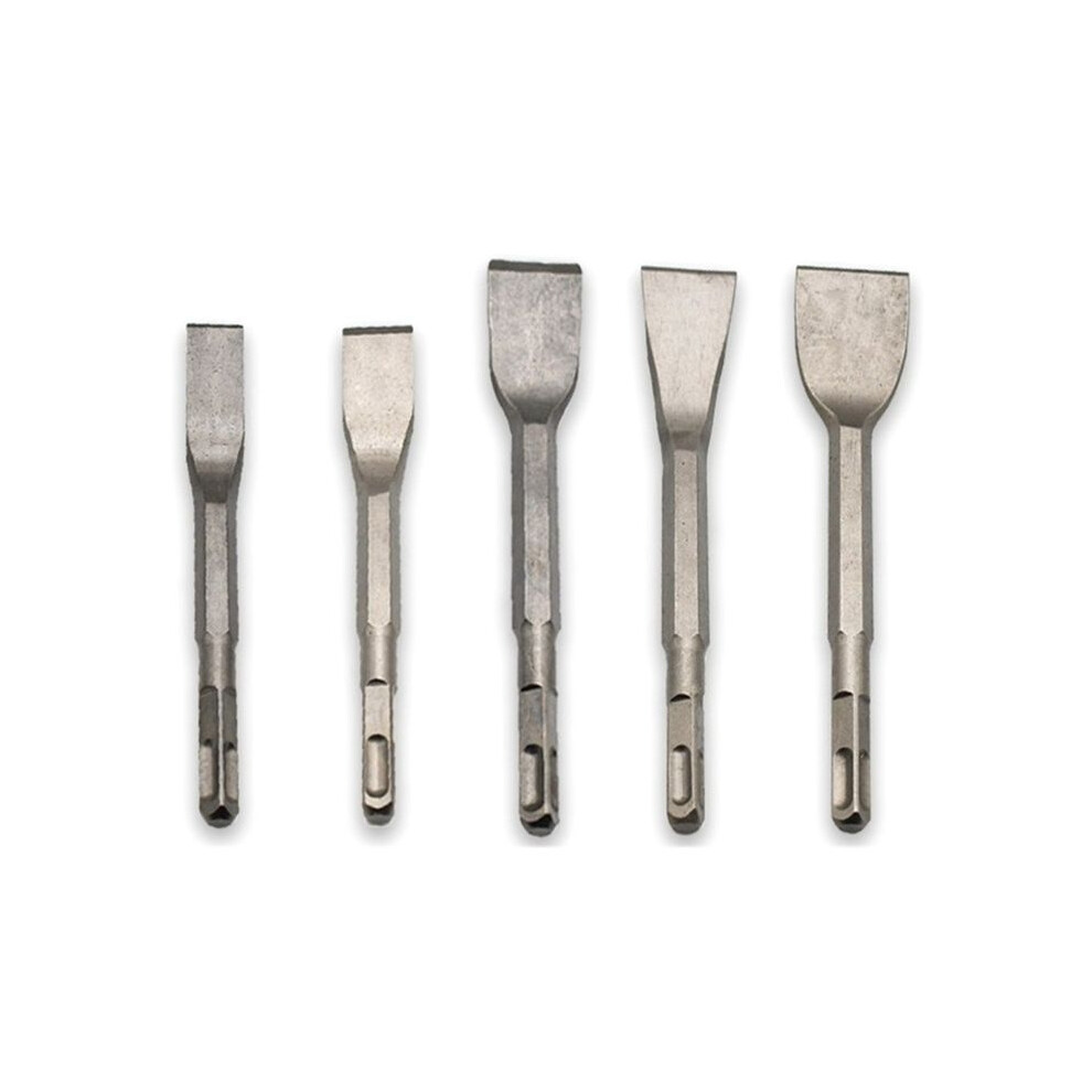 5Pcs Hammer Pick Scraping Chisel Set Wall Slotting Masonry Concrete Drill Bit Tile Flat Point Chisels Square Handle 4712491605799