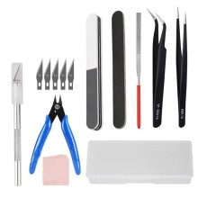 13Pcs GundamModel Tool Kit,3D Printer Model Grinding Tool Deburring Engraving Knife Kit for Model Building Modeling