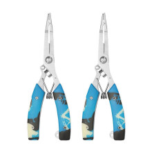 2 Pezzi Pinze da Pesca Pinze per Rimuovere Gli Anelli Divisi Pinze In Acciaio Inossidabile Mimetico Blu