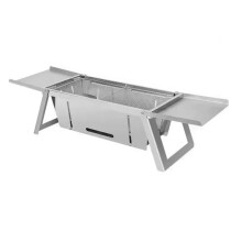 Portable Stainless Steel Folding Barbecue Stove - Smokeless Charcoal Grill for Home and Outdoor Use