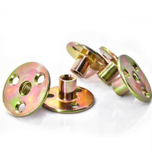 M10 Iron Plate Nut Three-Hole Flange Nuts Coupling Thread Furniture Fastener Lock Sofa Accessory Fastener T Nuts