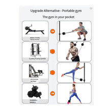 Multifunctional Fitness Equipment Resistance Machine for Strength Training, Comprehensive Gym Workout Gear Orange Gray