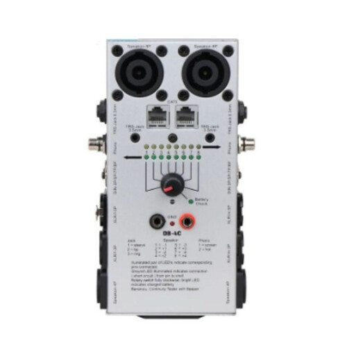 DB-4C Multi Audio Cable Tester TRS XLR Audio Network Cable Detector Tester per Stage Recording Studio