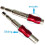 3pcs Red Curved Hexagonal Handle Directional Extension Rod Magnetic Screw Drill Tip Universal Adapter 5
