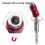3pcs Red Curved Hexagonal Handle Directional Extension Rod Magnetic Screw Drill Tip Universal Adapter 3