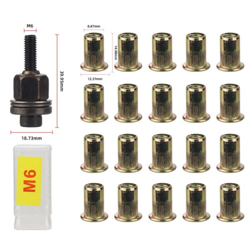 21pcs Rivet Nut Tools Hand Rivet Nut Simple Installation Manual Riveter for Rivnuts Tools for Nuts M8