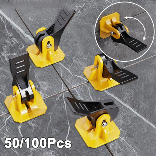 Floor Tile Leveling System Clips Ceramic Leveling Adjuster Kit for Tile Laying Fixing Wall Construction Tools 50PCS 2
