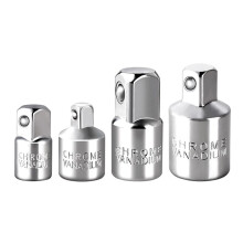 4 Stuks Aandrijfdopadapterconverterverloopstuk Luchtslagdopsleutels Elektrische Sleutel Gereedschapsadapter Handgereedschap Zilver