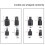 4Pcs Drive Socket Adapter Converter Reducer Air Impact Socket Wrenches Electric Wrench Tool Adapter Hand Tools Black 6