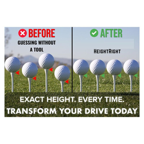 Height Right Adjustable  Tee Height Tool - Precision Tee Height Setter for Consistent Swing  Training 2