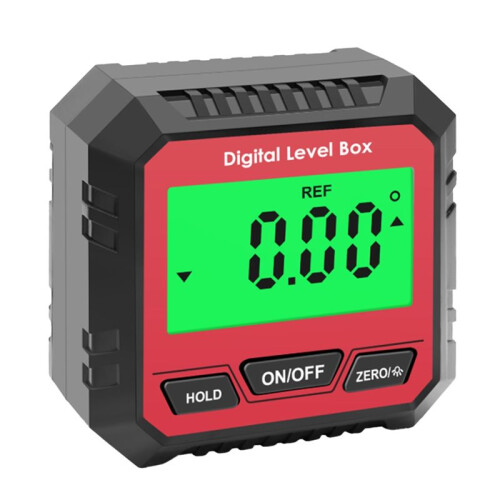 Universal Bevel Box 90 Degree  Electronic Digital Protractor Inclinometer Tester Measuring Tool Level Red&Black