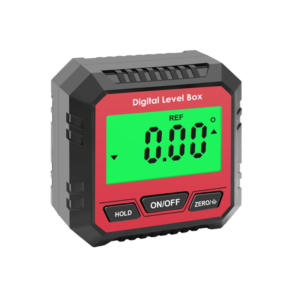 Universal Bevel Box 90 Degree  Electronic Digital Protractor Inclinometer Tester Measuring Tool Level Red&Black