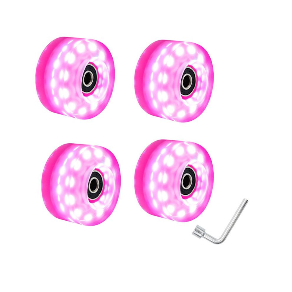 4 Roller Skate Wheels 58Mm X 32Mm Luminous Quad Roller Skateboard Wheels Outdoor Roller Skates Light Wheels 4711494780243