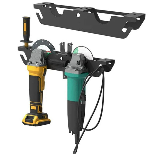 Angle Grinder Storage Rack Space-Saving Angle Grinder Stand with Cord Hook Angle Grinder Stand Workshop Polisher Stand 2