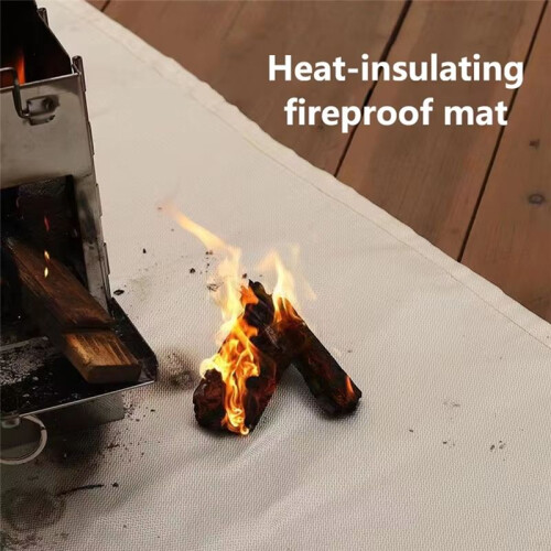 Fireproof Camping Mat, Outdoor Picnic BBQ Insulation Pad, Flame Retardant High Temp Fire Blanket 1