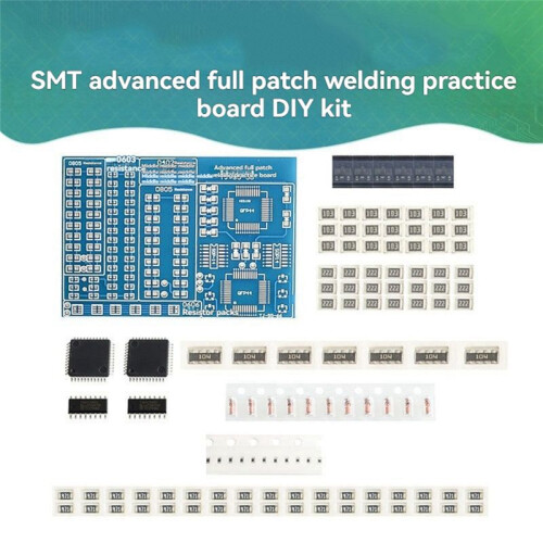 10 Sets Welding Practice Circuit Board Kit for SMT Skill Training 110 Components/Set DIY Welding Practice Circuit Board 1