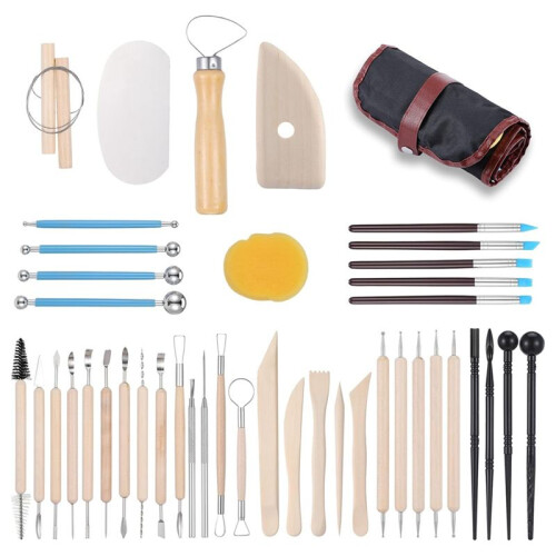 43PCS Pottery Tools Clay Sculpting Tools Polymer Clay Tools Kit Ceramic Tools for DIY Handcraft 2