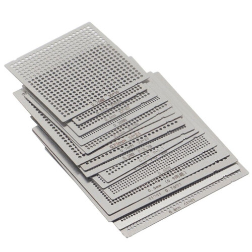 16pcs BGA General Template Universal Direct Heated Stencils for SMT SMD Chip Rpair and Easy Support 1