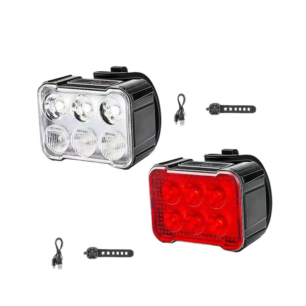 Waterproof Bicycle Front/Tail Lights Usb Rechargeable Bicycle Headlight Lamp For Riding Daily Commuting 6031151835016
