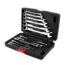 12PCS Dual-Purpose Ratchet Wrench Fixed Wrench Hand Tool Set 72 Teeth 12-Piece Ratchet Wrench Combination Kit