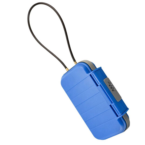 Portable Safe BoxTravelSafe Box Large Capacity Security Lockbox Code Waterproof Key Lock Box with Removable Cable Handle