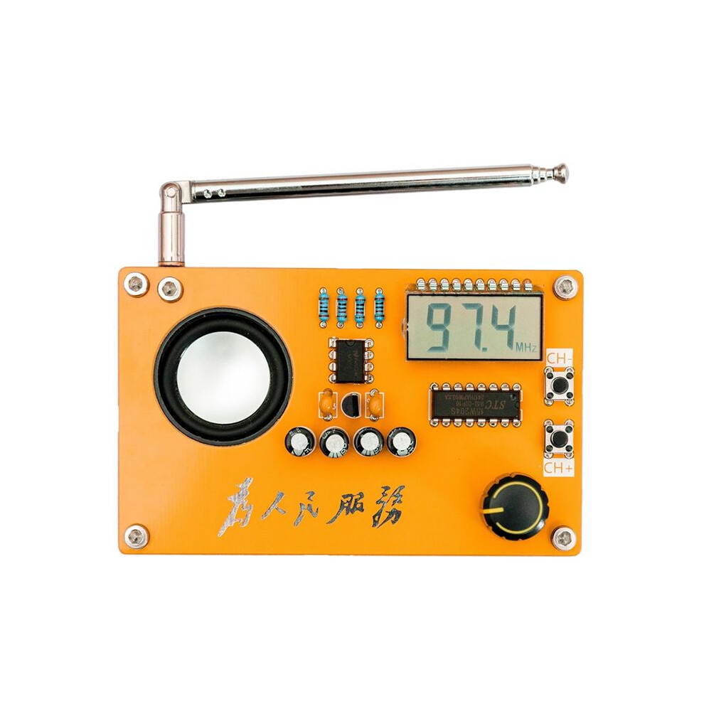 Fm Radio Kit Diy Electronic Kit Soldering Practice Kit Radio Diy Kit Digital Display Typec Charging,Finished Product 6034021324795
