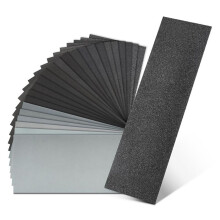 24-Teiliges Schleifpapier-Sortiment, 12 Körnungen, Nass- und Trockenschleifpapierblätter, Siliziumkarbid-Schleifpapier, Körnung 120 Bis 3000