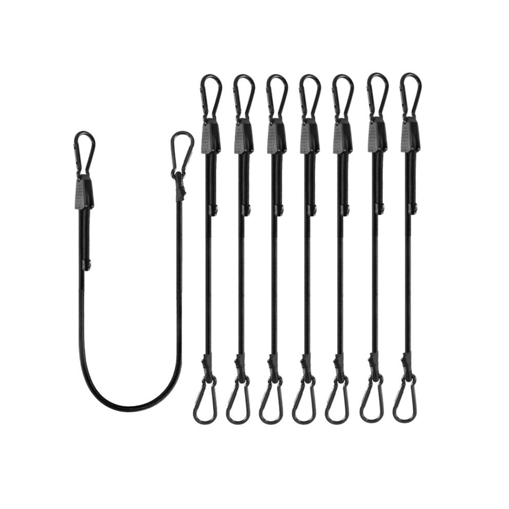 8Pcs 48In Adjustable Carabiner Bungee Cords With Hooks,Adjust From 7In To 48In, For Cargo, Bike, Luggage,Carts,Truck,Etc 6034087609133