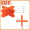 8 Pcs Deck Spacer Tool,4 Thicknesses Deck Board Spacers(1/16In, 1/8In, 3/16In, 1/4In), Deck Spacers Assorted Orange 8
