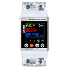 WiFi  Power Meter 63A Automatische Herinschakeling Beveiliging Digitale KWH Lekstroom Spanningsmonitor Controller
